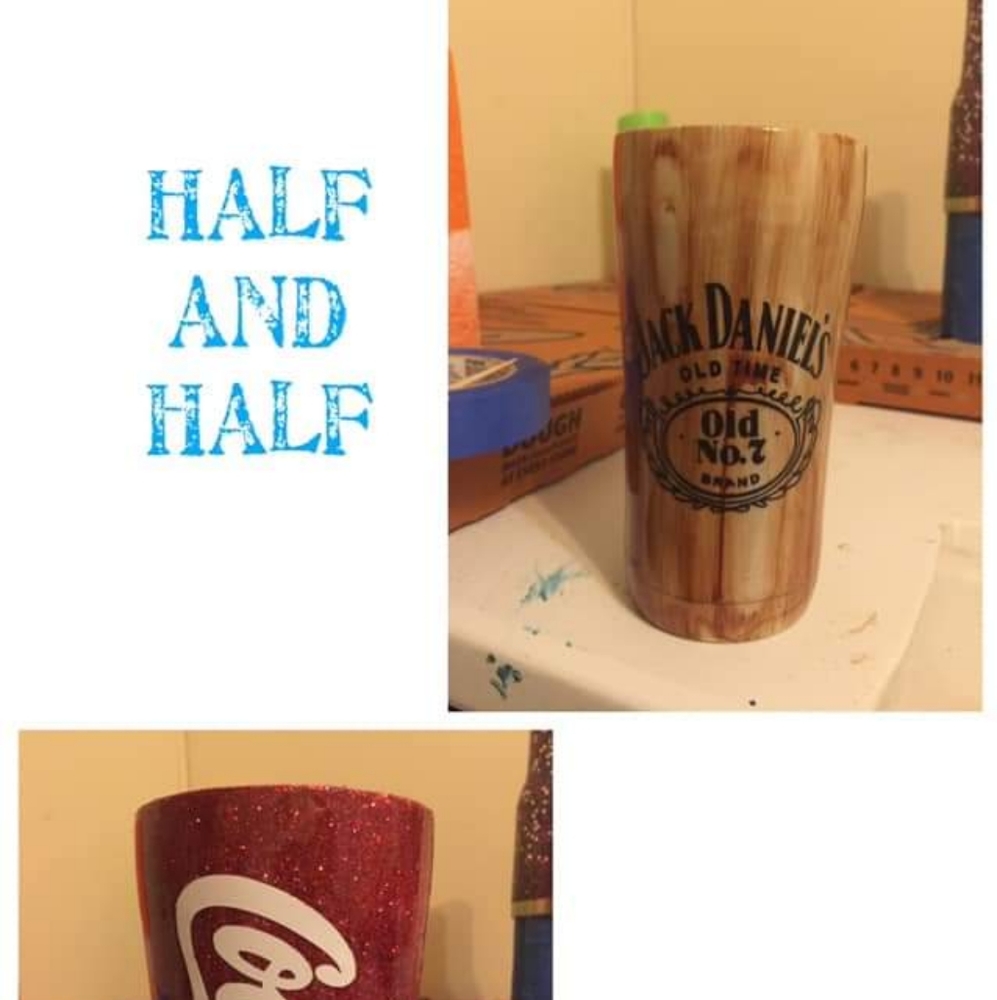 20 oz half and half stainless steel tumbler